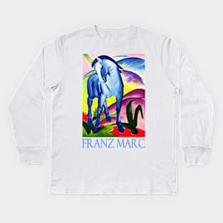 Blue Horse by Franz Marc Kids Long Sleeve T-Shirt